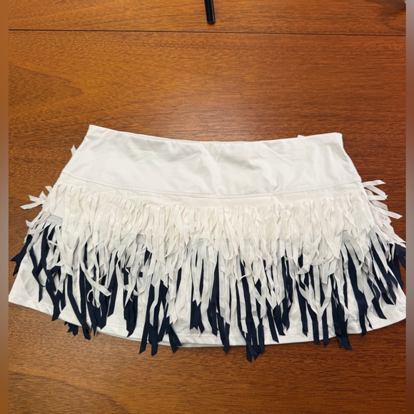 Lucky in Love Dresses & Skirts - Lucky in Love White and Navy Fringe Tennis Skirt